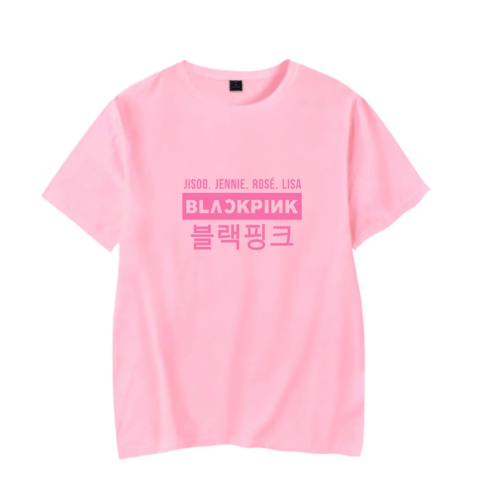 

Kpop Blackpink T Shirt Summer Short Sleeve Pullover Top Fashion Kpop Woman Tee Shirts Harajuku Casual Loose Cotton Kawaii Tshirt