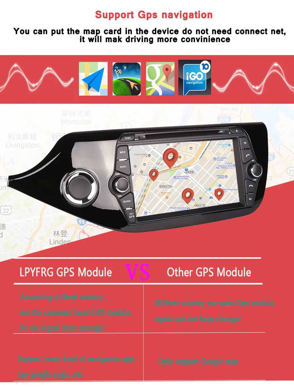 Perfect Pro Full Hd Octa core Android 9.0 For Kia CEED 2013 2014 2015 Car DVD Player GPS Navi Radio WIFI 4G Bluetooth Navigation 2 din 6