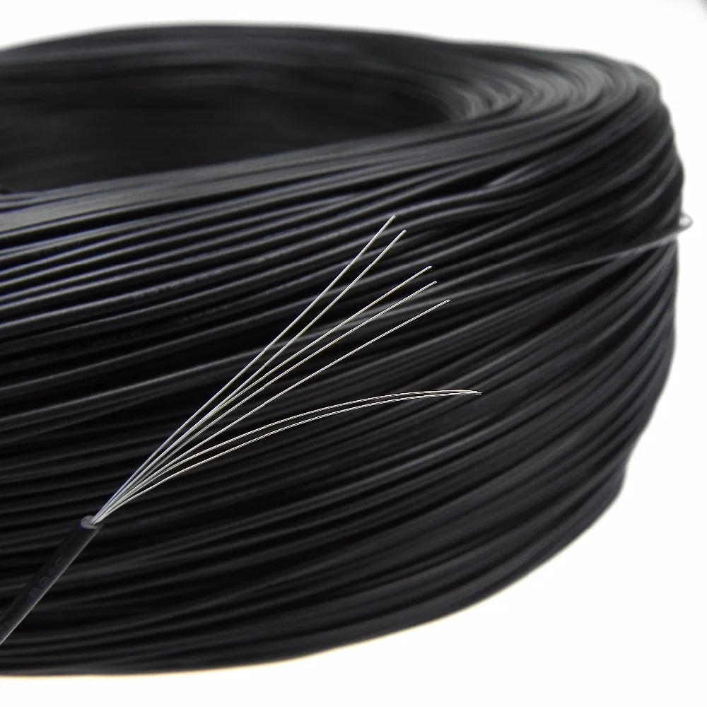 26AWG 26 0.25 2.5mm UL1007 copper cable electrical wires PVC Insulated tinned copper electronic wire Black 5