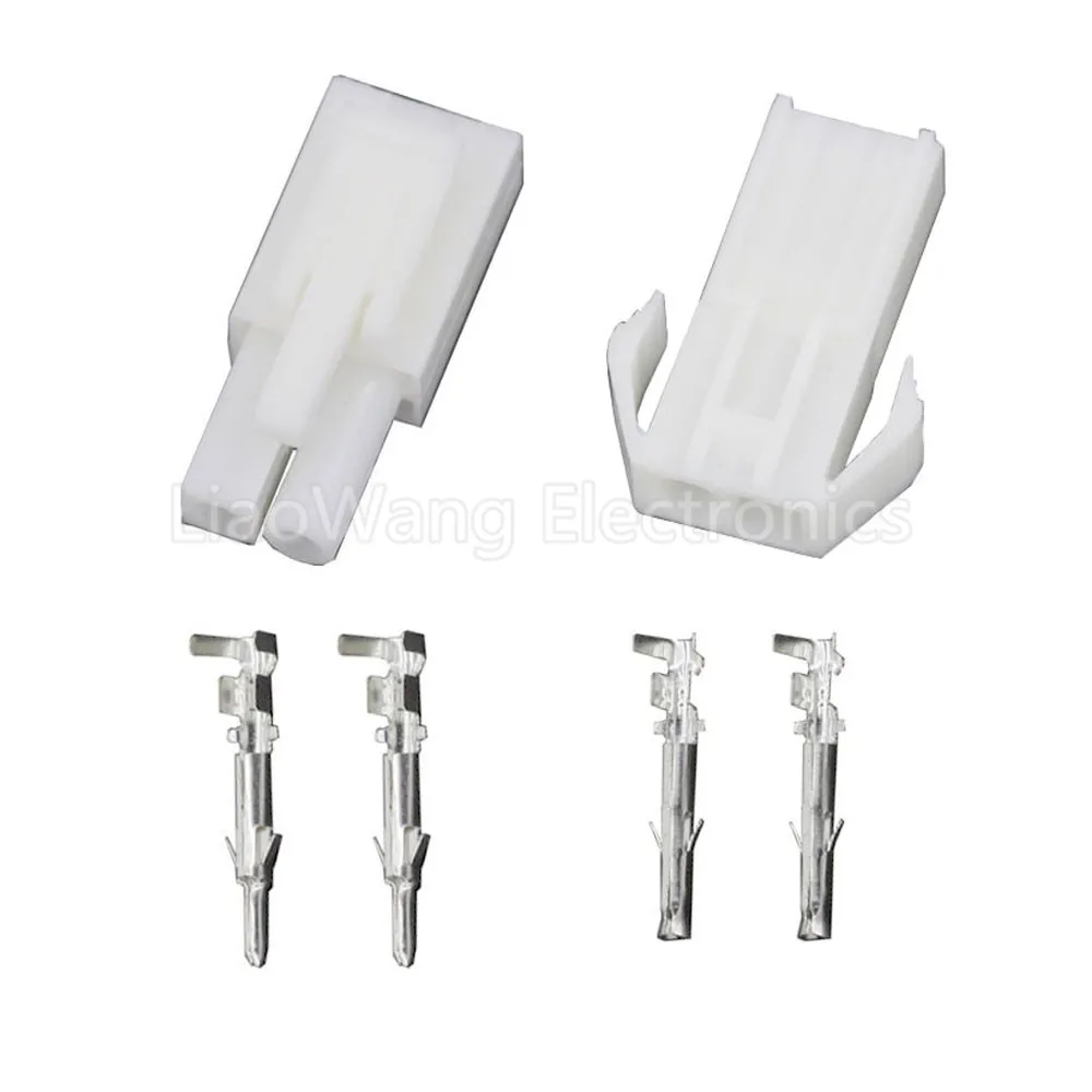 Macho e Femal Plug + Terminais Conjuntos Pequeno Tamiya Eletrônico Conector 4.5mm Espaçamento El-4.5 2 p Conectores Multipólos 100 El4.5-2p