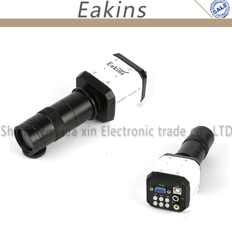  3 en 1 industria Cmos CCD AV USB VGA electrónica Digital microscopio Cámara + 100X lente de montaje