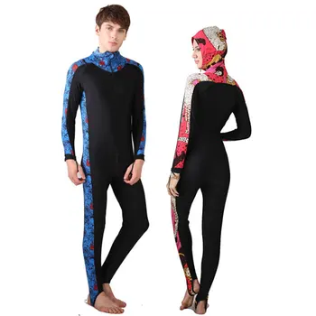 

Men and Women Wetsuit Swim JumpSuits Dive Skin One-piece 2019 Nylon Lycra Full Body with CapPremium Rash Guard