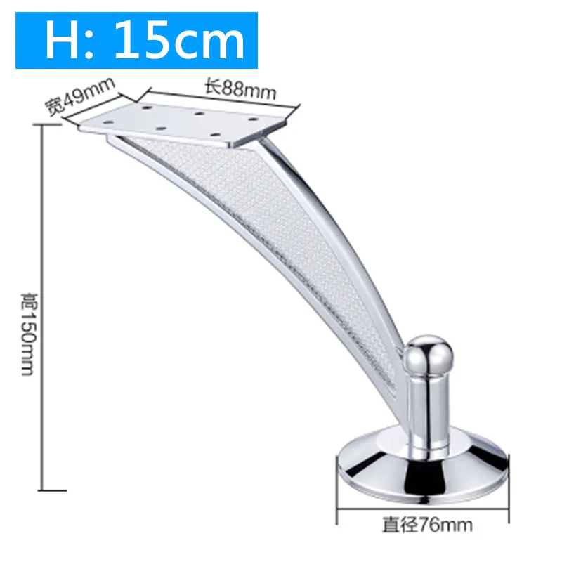 Стиль ножа мебель металлический шкаф диван ноги чай поддержка стола ноги - Цвет: 15cm