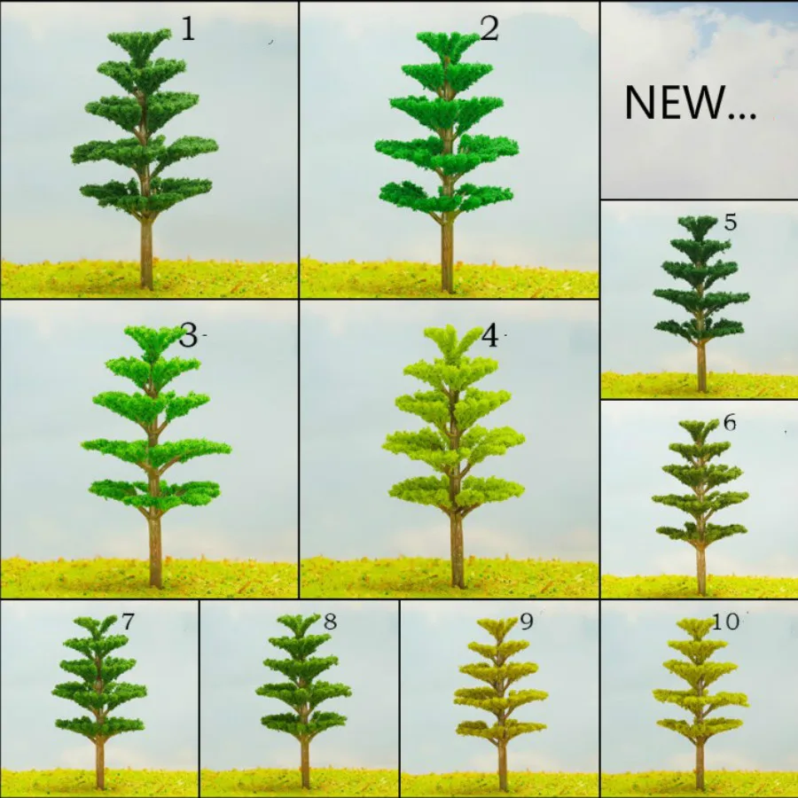 200PcsLot 1500 Scale Mini Plastic Model Trees Train Railroad Scenery for House Classroom Park Layout Scene Kids Toy (12)