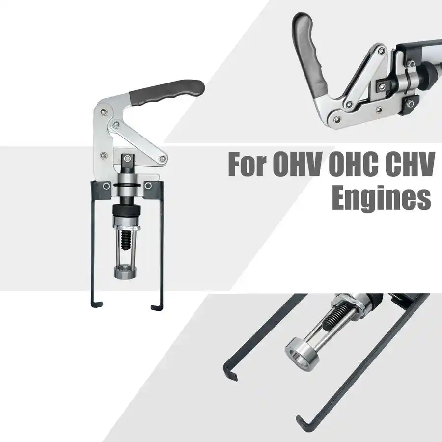 Compressore a molla per valvole strumento di rimozione universale per compressore a molla per valvole sopraelevate Installa strumento per motori OHV OHC CHV Sigillo di ricambio Sostituisci