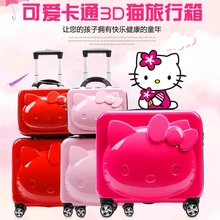Детские комплекты чемоданов hello kitty розовый багаж на колесиках для девочек и мальчиков подарок для детей школьная сумка на колесиках с героями мультфильмов