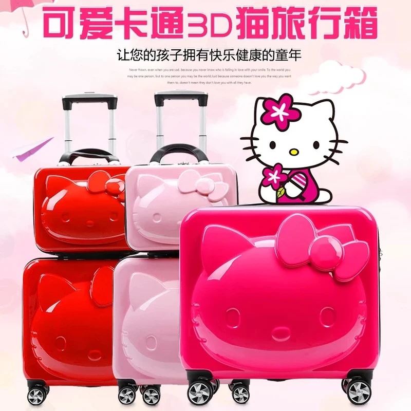 

Kids Hello Kitty Suitcase Sets,girl&boy pink Rolling Luggage,Gift for Children,studebts Cartoon school Trolley bag with wheels