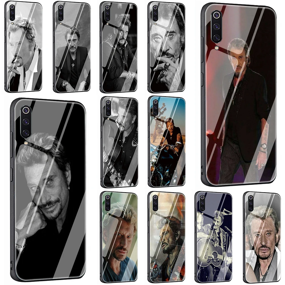 

Johnny Hallyday Tempered Glass Phone Cover Case For Xiaomi Mi 8 9 Redmi 4X 6A Note 5 6 7 Pro Pocophone F1