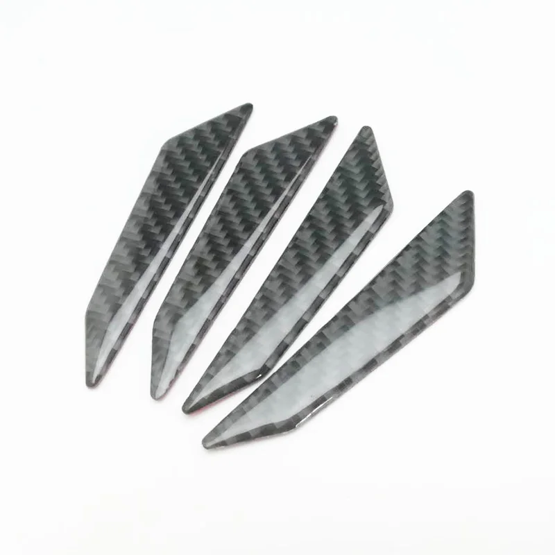 

4Pcs Automobile anti-collision adhesive tape blade shape carbon fiber Car door decorative sticker for KIA sportage rio sorento
