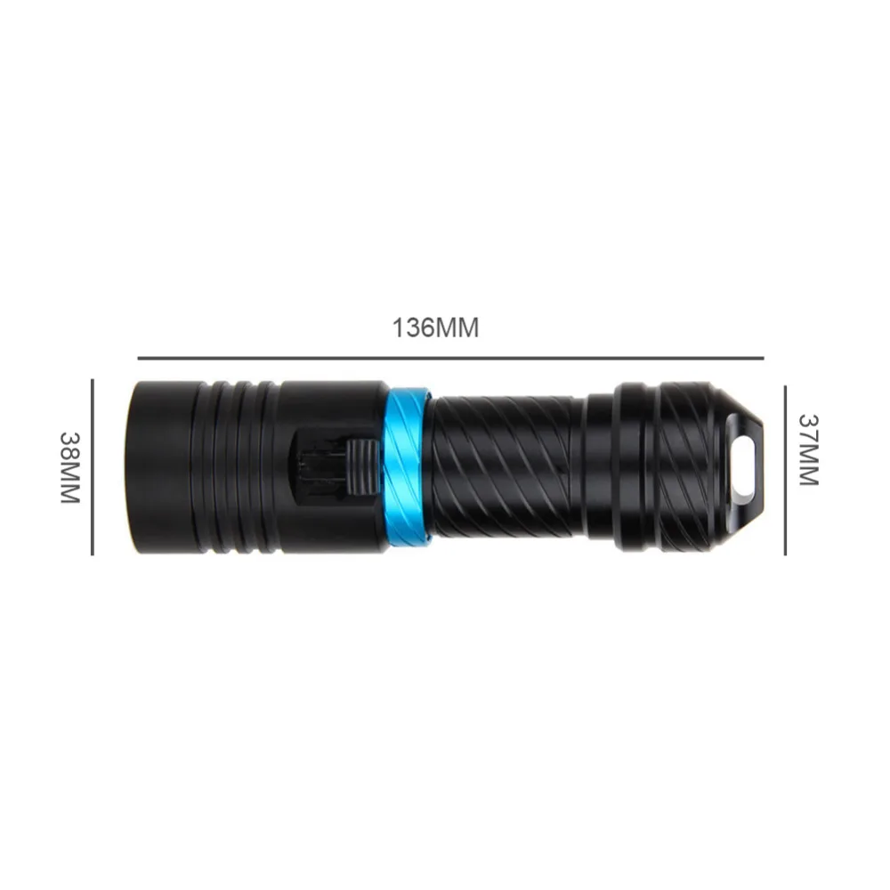 Goedkoop CREE XM L2 18650 of 26650 Duiken zaklamp LED Onderwater Zaklampen Waterdichte Draagbare Lantaarn Lichten dive light Lamp Torch