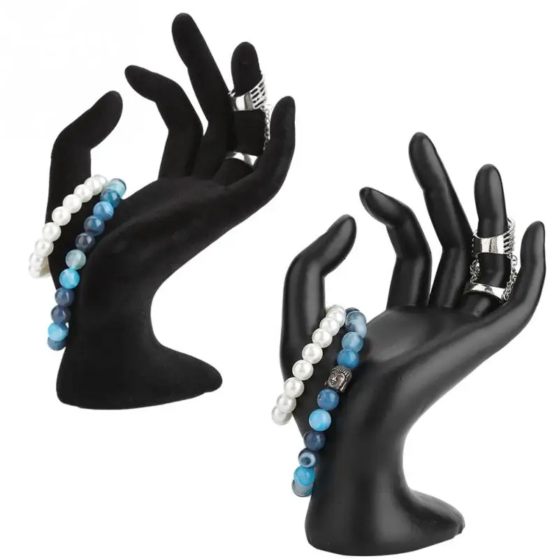 Черный OK-hand-gestured демонстрационный стенд для колец серьги браслет ювелирные изделия органайзеры витрина