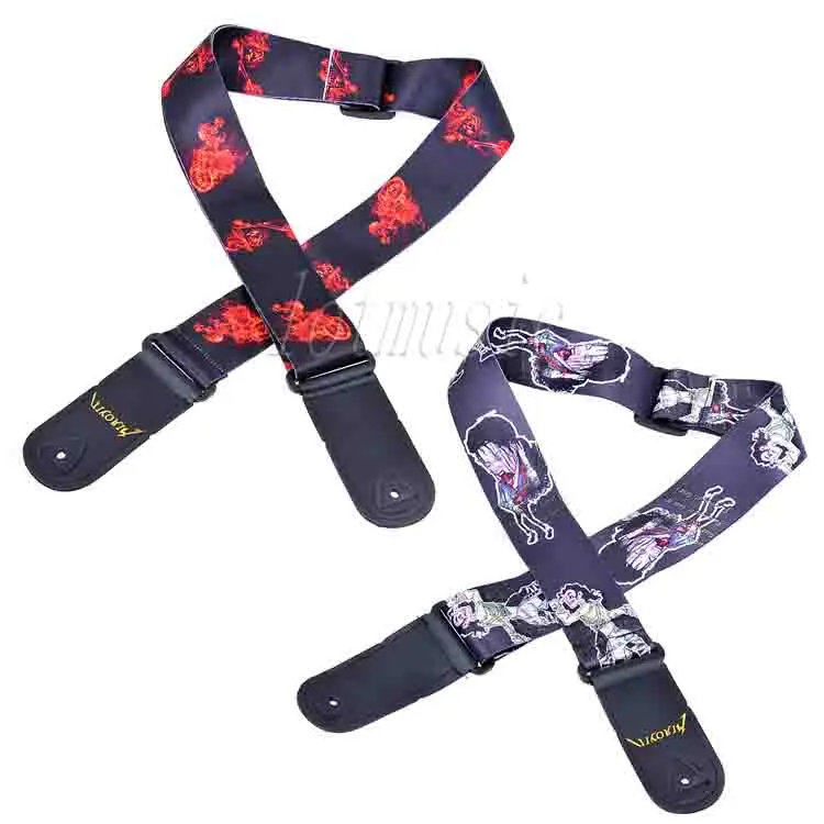 2 шт. ремни с рисунком обезьяны и пламени для гитары|strap for guitar|for guitarcool guitar strap |
