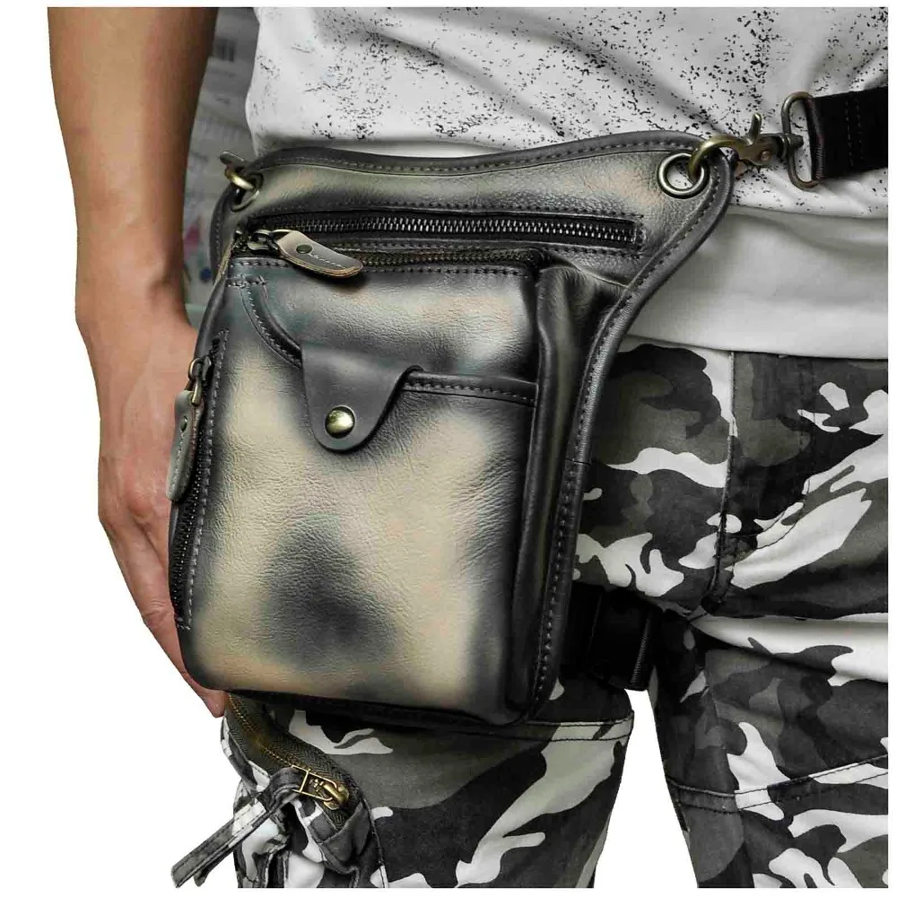Натуральная кожа мужской дизайн Повседневная Коричневая классическая сумка на ремне модная дорожная поясная сумка 211-5dc