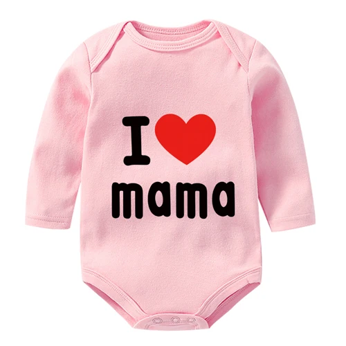 OkayMom/хлопковый комбинезон для новорожденных; Roupas de bebe; комбинезон для малышей; одежда для маленьких девочек и мальчиков; комбинезоны; одежда для малышей; Новинка - Цвет: pink i love mama