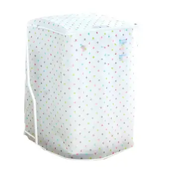 

1PC Dryer Cover Transparent Sunscreen Colorful Dots Pattern Anti-splash Waterproof Printing Cover for Automatic Washer Home Use