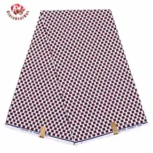 Полиэстер воск печатает ткань Анкара бинта настоящий воск высокого качества 6 ярдов африканская ткань для вечерние платья FP6150