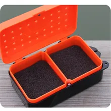 2 Коробка рыбака с отсеками 10*6*3,2 см пластиковая червь земляной Приманка муха Карп Рыболовная Снасть коробка аксессуары