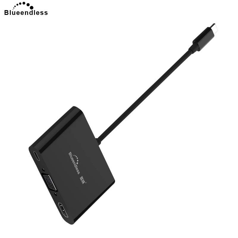 

Type-C charging dock converter HDMI/VGA/network port/USB extension adapter USB 3.0 aluminum hub with Extended Card Reader Hub