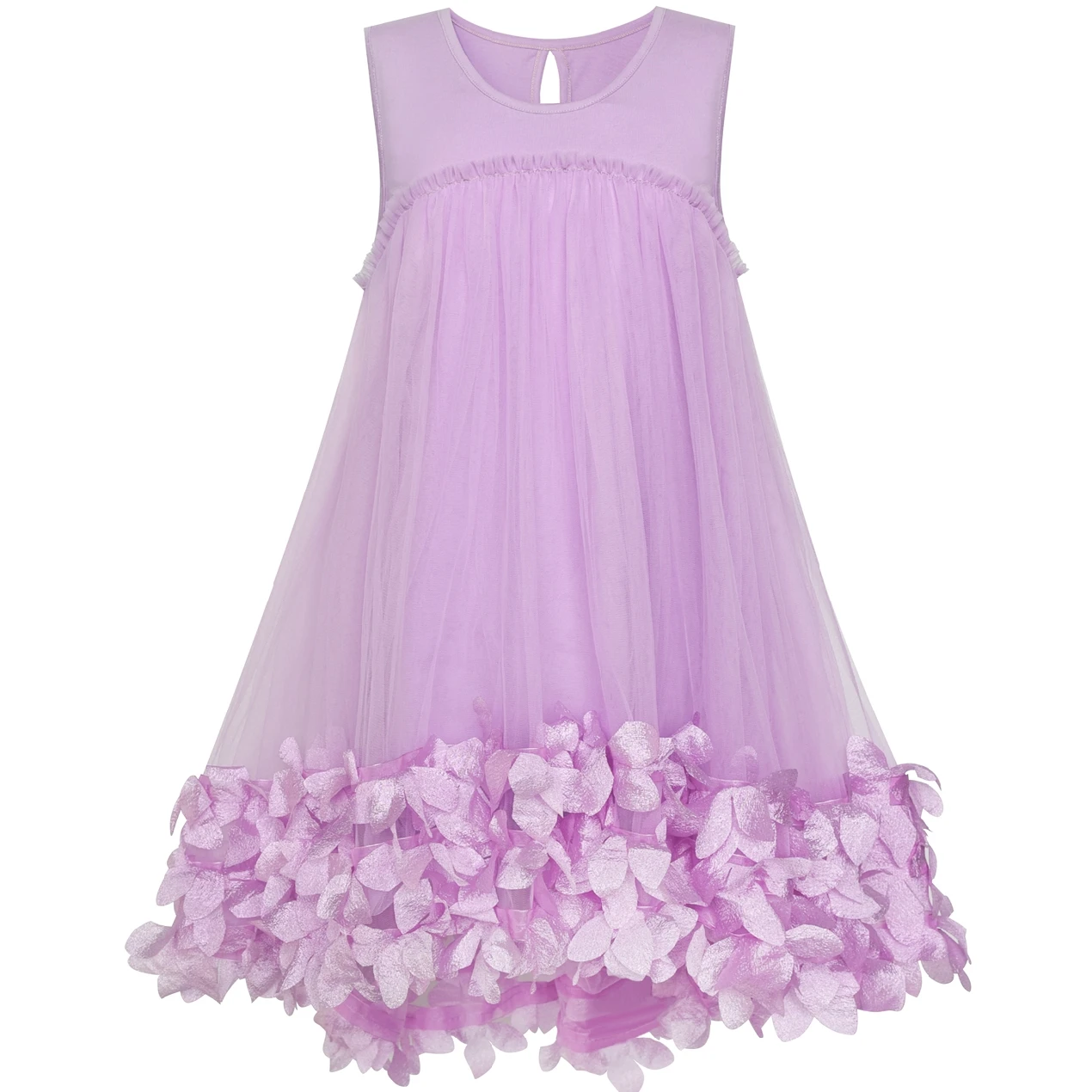 Sunny Fashion платья для девочек Онлайн Милый Сумка Пурпурный Принцесса Sundress Хлопок 2020