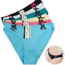 M/L/XL для женщин и девочек низкая талия повязка с бантом печати нижнее белье эластичный хлопок смесь трусики брифы