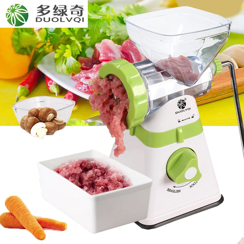 

DUOLVQI,New Household Multifunction Meat Grinder, Stainless Steel Blade,Vegetable/Spice Hand-cranked Meat Mincer,Kitchen tools2
