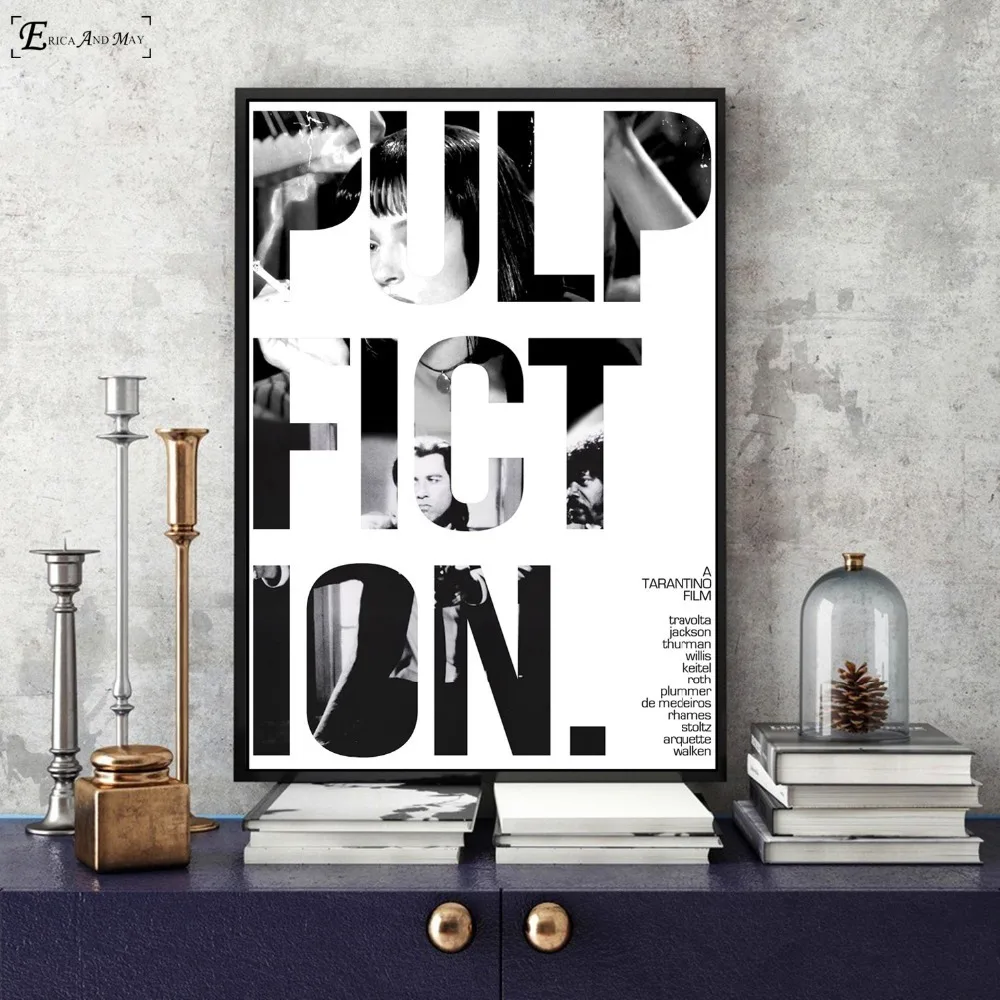 Pulp Fiction V Movie Artwork Poster Canvas Prints Modern Painting