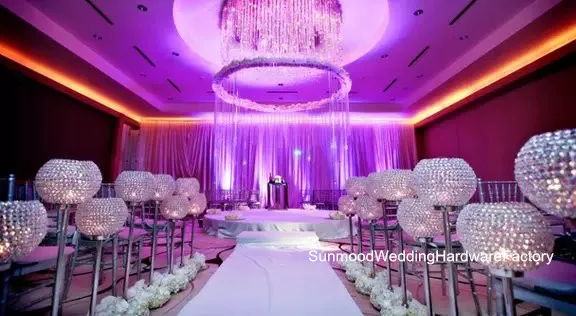 High Quality Crystal Diamond Wedding Aisle Decor Centerpieces For