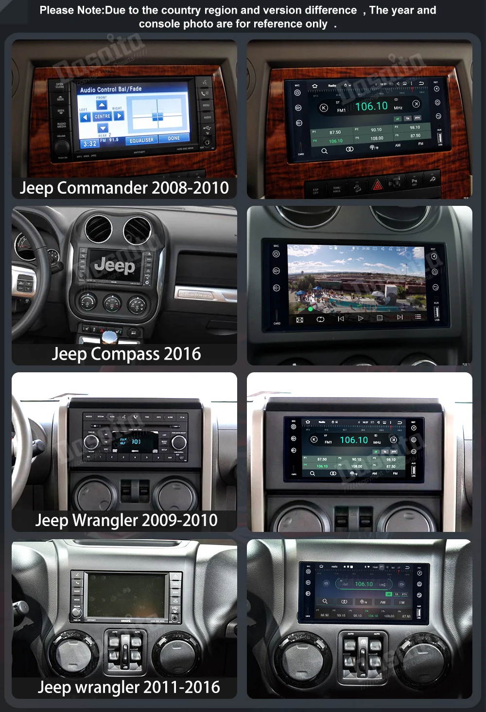 Cheap Dasaita 7" Android 8.1 Car GPS Player Navi for Jeep Chrysler Dodge with 2G+16G Quad Core NO DVD Radio Multimedia 4G 3