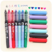 7 цветов/набор гелевая ручка Kawaii набор цветных ручек 0,5 мм тонкая точка цветной гель ручки для школы и офиса