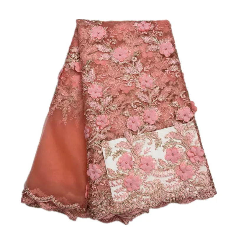 7 Colors Sewing Lace Fabric DIY Women Lace Dress Designs Flower Lace