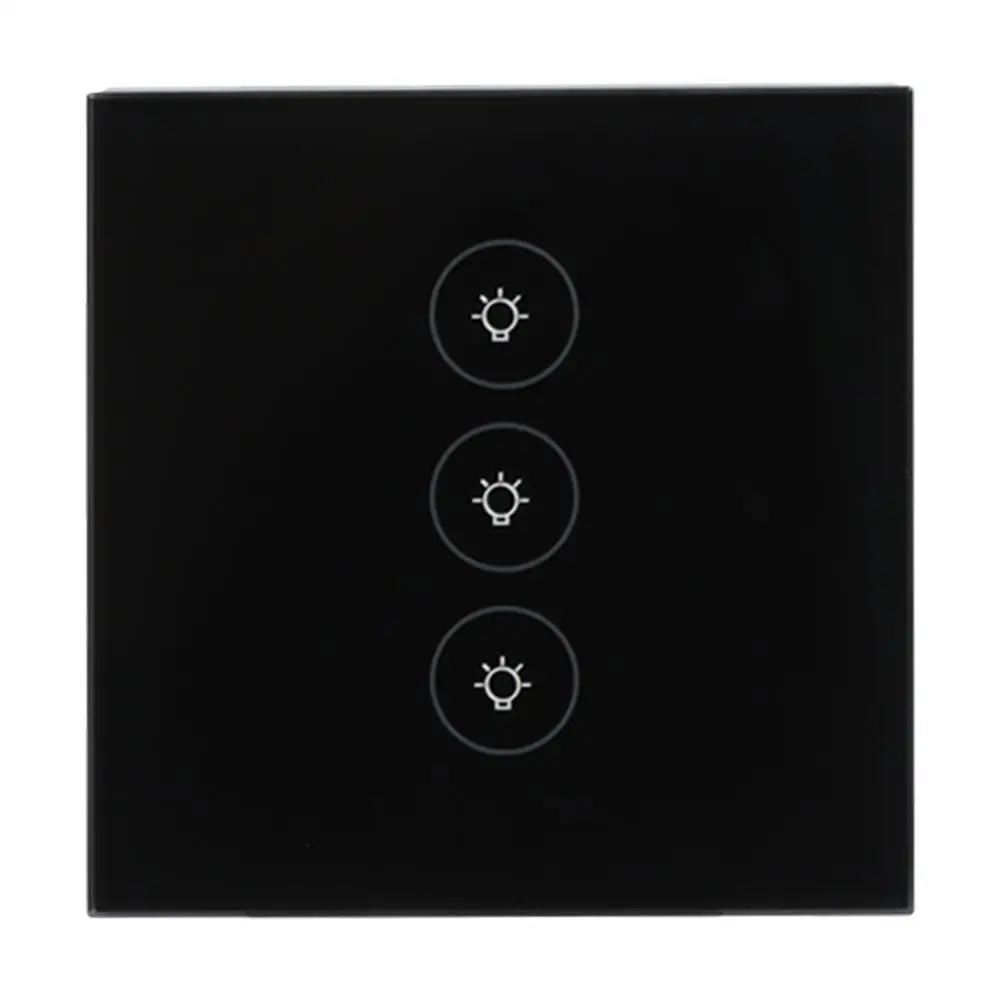 

QIACHIP WiFi Smart 3 Gang Light Wall Switch Work with Amazon Alexa Google Home Timing Schedules Smart Scene UK Plug DS25