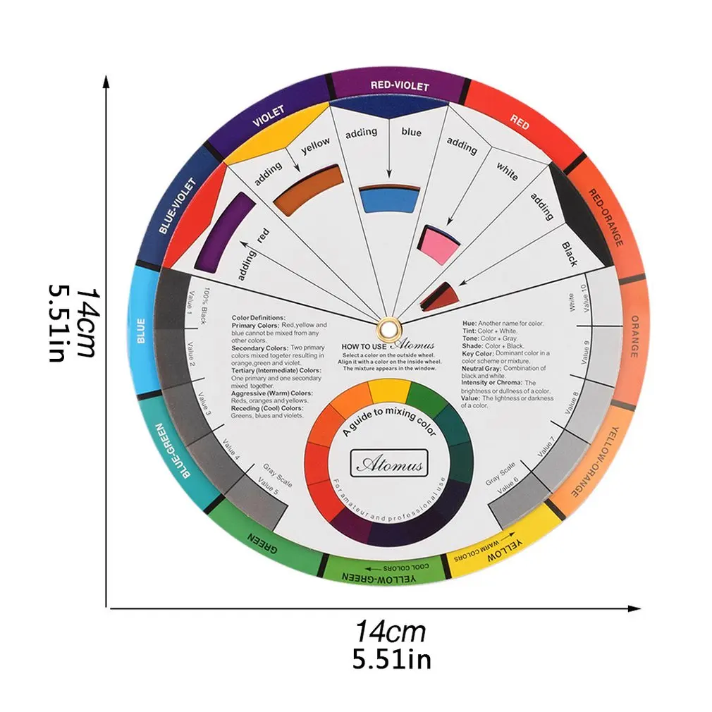 Тату пигмент для ногтей 12 цветов колеса бумажные карты поставки трехуровневый дизайн микс Руководство Круглый центральный круг вращается
