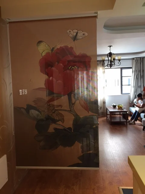 Половина штора горячая распродажа Бабочка пион узор традиционная китайская дверь занавес для гостиной E-009