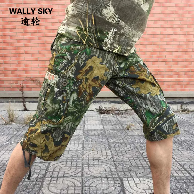 

Men's Camouflage Gargo Shorts Summer Cotton Multi-pockets Sport Shorts Hunting Camping Hiking Shorts Military Tactical Pants