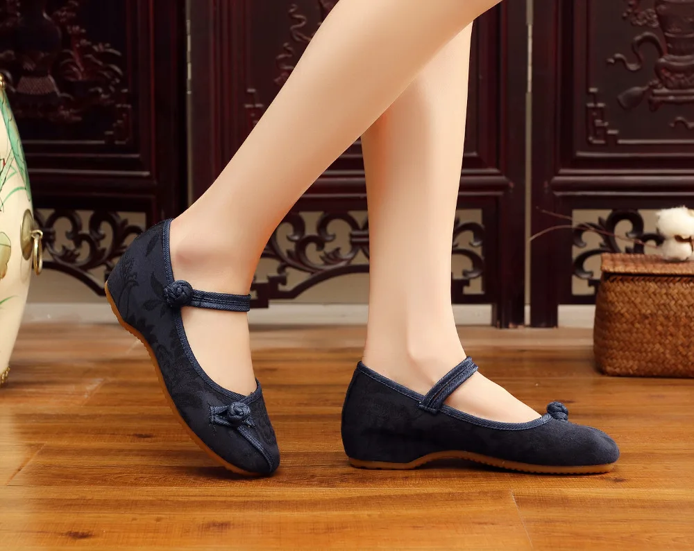 Veowalk/Китайский классический стиль; женская хлопковая ткань с вышивкой; балетки на плоской подошве; элегантная женская Повседневная Удобная тканевая прогулочная обувь
