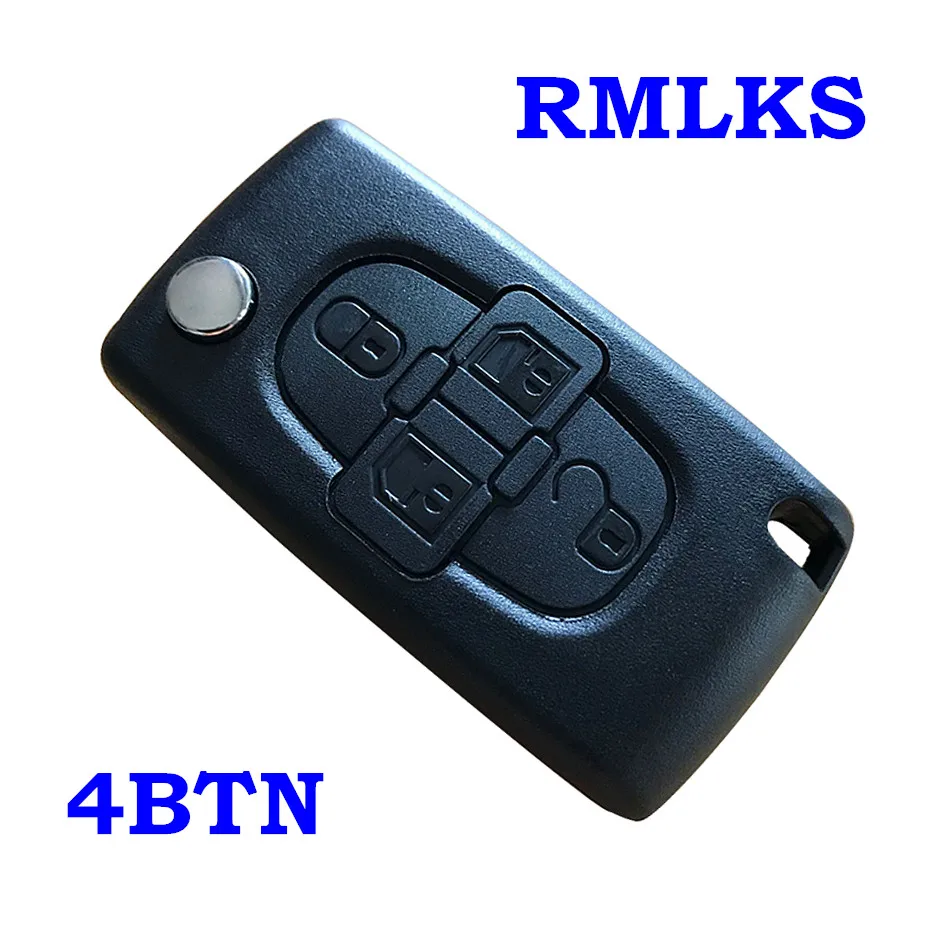 

4 Buttons Flip Floding Remote Key Fob Case Shell Fob For Peugeot 1007 For Citroen C8 Uncut Blade CE0523 CE0536