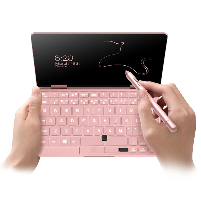 Новый Onemix 2S розовый кот ноутбук 7 "Мини ОЗУ для ноутбука 8 Гб ПЗУ 256 ГБ Windows 10