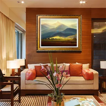 

YongHe Home Decorative Oil Painting Romanticism David Friedrich-Giant Hill Customizable Spray Painting Frameless ink Poster