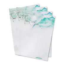 40 шт Романтический любовный с буквами, студенческие конверты новости, китайский ветер ретро красивый пейзаж конверт, зеленый-SCL