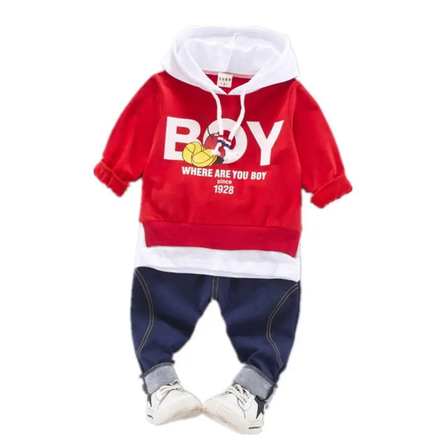 Baby boy Casual clothing set kids clothes boy sport suit hoodie + jeans