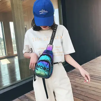 

2019 Casual Women Fanny Pack PU Bag Belt Purse Small Purse Phone Key Pouch Chest Bags Messenger Shoulder Bags bolsa feminina