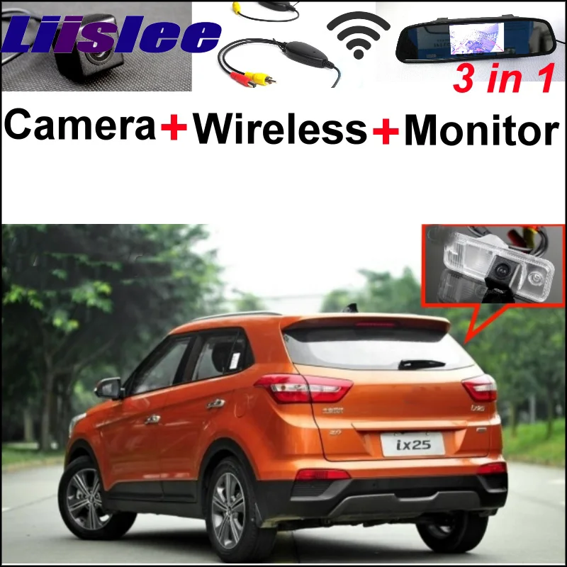

Mirror Monitor Easy DIY Back Up Parking System For Hyundai ix25 2014~2015 + 3 in1 Special Rear View Camera + Wireless Receiver