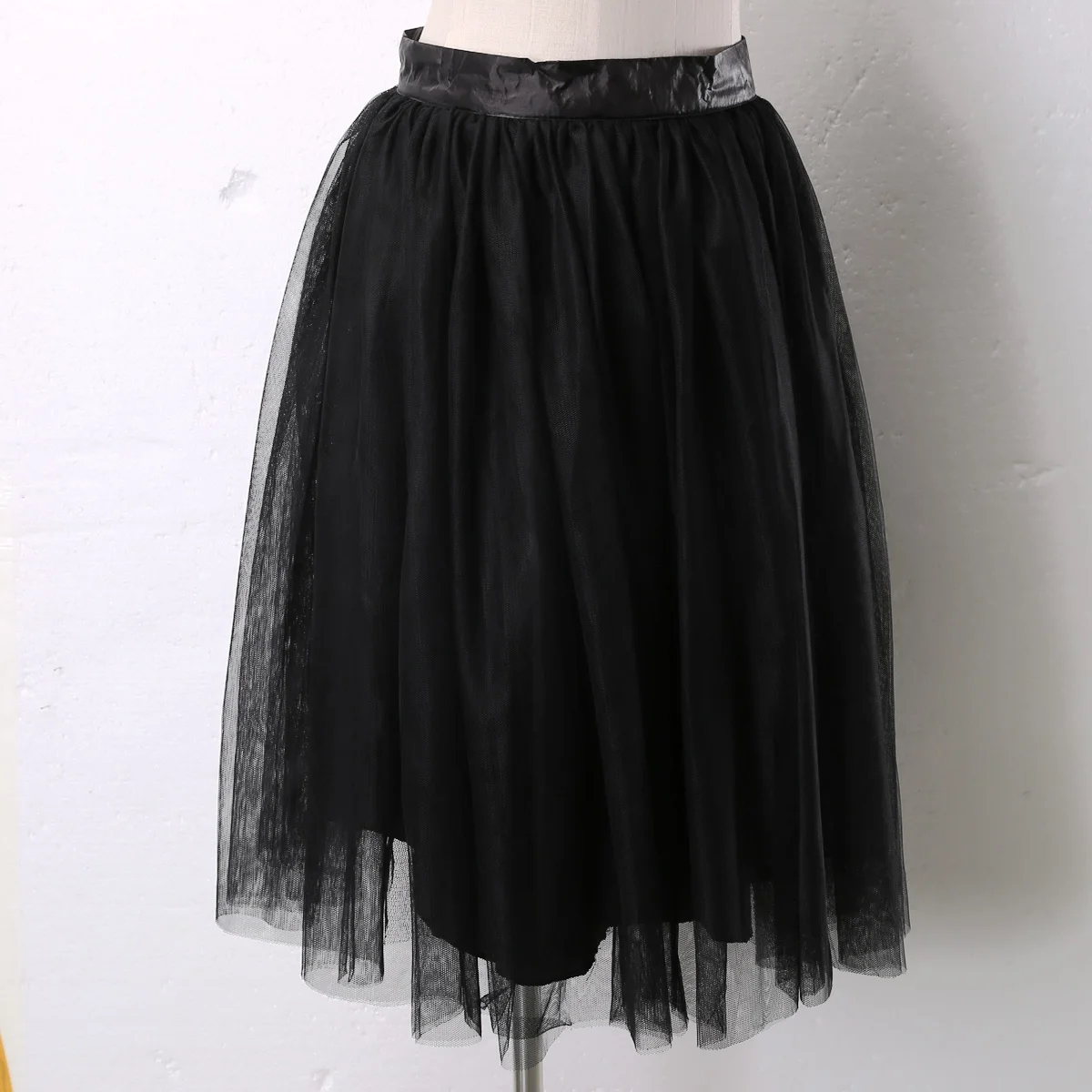 Модная Милая женская многослойная длинная юбка в пол из тюля, рубашки для принцесс, балетная пачка, юбки для танцев, выпускного вечера, черные, белые, S-XL