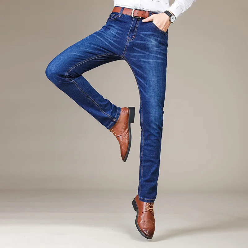 2019 Spring Autumn Fashion Men Jeans Elastic Slim Fit Casual Business Jeans Stretch Basic Denim Smart Pants Classical Jeans Men 2019 Spring Autumn Fashion Men Jeans Elastic Slim Fit Casual Business Jeans Stretch Basic Denim Smart Pants Classical Jeans Men