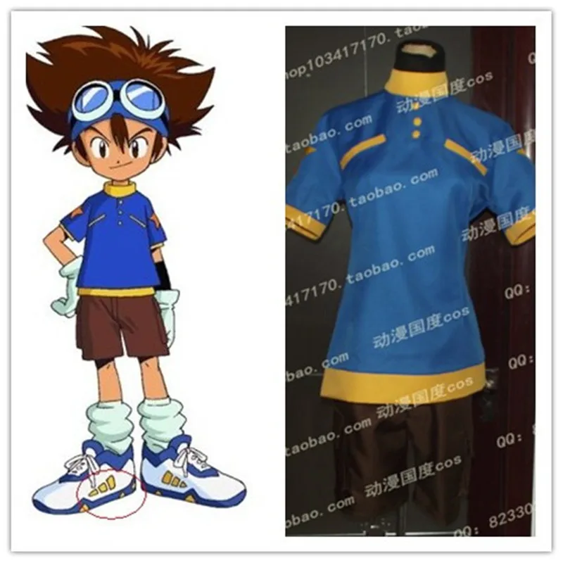 Аниме Digimon Приключения Тай Камия тайчи Ягами костюмы для косплея для мужчин женщин футболка брюки девочек индивидуальный заказ