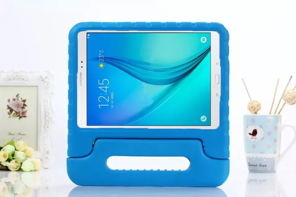 Чехол для Samsung Galaxy Tab A 9,7 T550 T555 безопасный ударостойкой прочный доказательство EVA полный дети ручной Стенд Tablet Защитная крышка