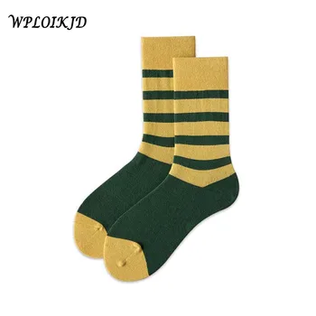

[WPLOIKJD]Harajuku Newly Fashion Funny Happy Streetwear Men Short Socks Cotton Creative Calcetines Colorful Men Sokken Skarpetki