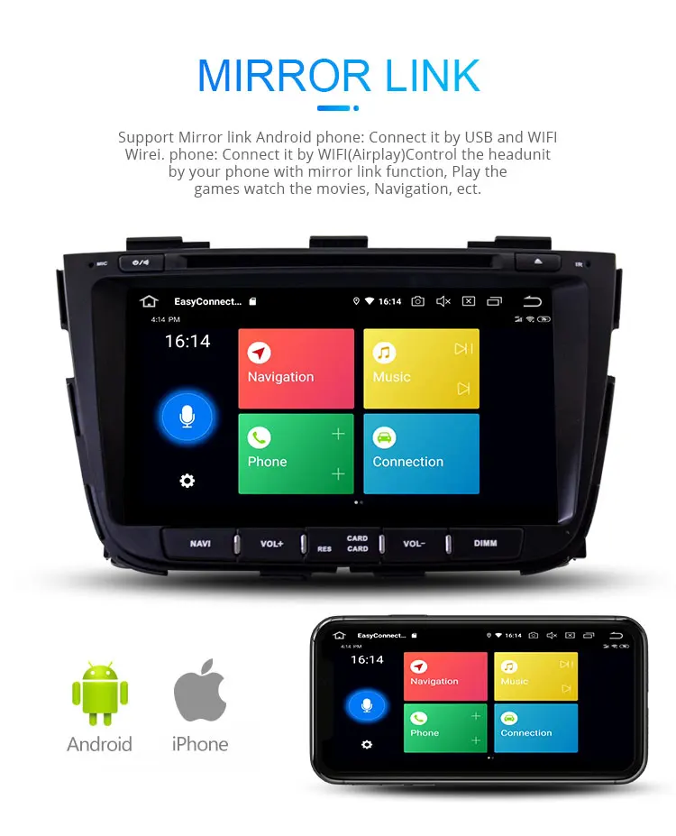 Clearance LJHANG Car DVD Player Android 9.0 For kia Sorento 2013 2014 2015 GPS Multimedia 2 Din Car Radio Stereo Automotive headunit Audio 6