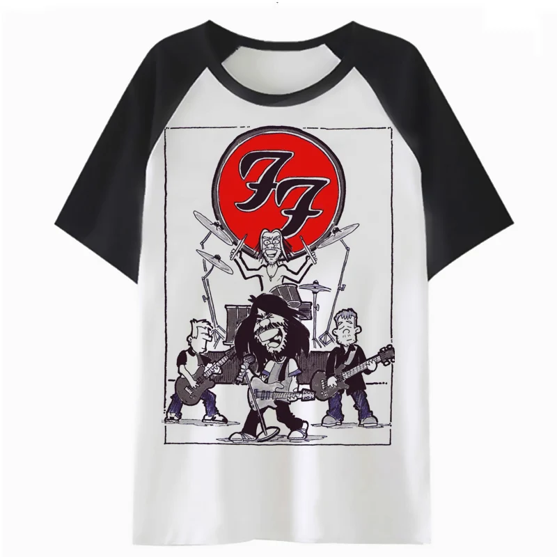 

foo fighters t shirt graphic t-shirt tshirt clothing kawaii cartoon women tee female tops harajuku femme K2358