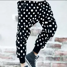 28-42 Мужская одежда GD стилист волос нестандартные повседневные брюки личности мужские шаровары в горошек плюс размер певицы костюмы